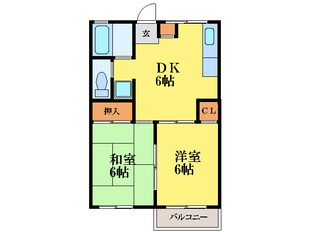 北島田一丁目 徒歩15分 2階の物件間取画像